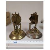 Pair of Vintage Anniversary Clocks with Brass Bases
