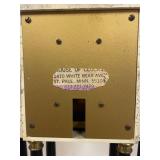 Schmid 8 Day Mantel Clock with Marble Pattern and Black Columns