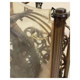 Vintage Skeleton Clock with Exposed Gears and Roman Numerals
