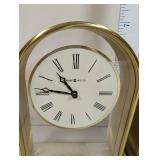 Howard Miller and Hamilton Brass Desk Clocks Set