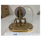 Kundo Kieninger & Obergfell Brass Anniversary Clock with Glass Dome