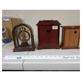 Set of 3 Mantel Clocks with Wood Cases