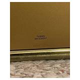 Pair of Brass Mantel Clocks Including Linden Westminster and Rotating Pendulum Clock