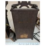 Pair of Antique Wooden Mantel Clocks with Roman Numeral Dials