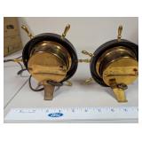 Pair of Vintage General Electric Ship Wheel Electric Clocks Model 3H08