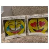 Set of 4 Emoji Wall-Desk Clocks, Unopened Packaging