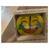 Set of 4 Emoji Wall-Desk Clocks, Unopened Packaging