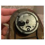 Vintage Heco Art Deco Mantel Clock with Tooled Leather Case