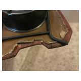 Vintage Heco Art Deco Mantel Clock with Tooled Leather Case