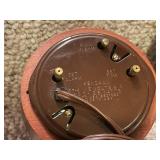 Pair of Westclox Vintage Electric Clocks - Brown and Red Metal Cases