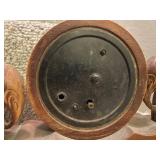 Lot of 2 Vintage Sessions Mantel Clocks with Animal Motifs - Elephant Carving & Horse Design