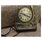 Lot of 2 Vintage Sessions Mantel Clocks with Animal Motifs - Elephant Carving & Horse Design