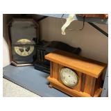 Group of 3 Vintage Mantel and Wall Clocks