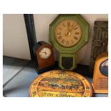 Collection of 7 Vintage and Decorative Mantel and Wall Clocks