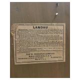 Vintage E. Ingraham Landau Wall Pendulum Clock with Oak Case