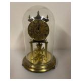 Vintage Anniversary Dome Mantel Clock with Ornate Gold Face
