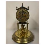 Vintage Anniversary Dome Mantel Clock with Ornate Gold Face