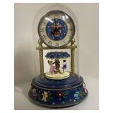 Nutcracker Ballet Themed Tabletop Clock with Rotating Carousel Figures
