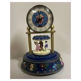 Nutcracker Ballet Themed Tabletop Clock with Rotating Carousel Figures