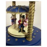 Nutcracker Ballet Themed Tabletop Clock with Rotating Carousel Figures
