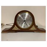 Lot of 2 Vintage Mantel Clocks - Telechron and Sessions Electric Wood Case