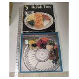 Lot of 2 Vintage Relish Trays with Original Boxes