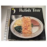 Lot of 2 Vintage Relish Trays with Original Boxes