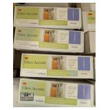 Lot of  3M Glass Accents Etched Sidelight Film Kits with Wood Storage Organizer