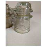 Lot of 9 Vintage Glass Electrical Insulators