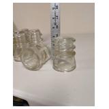 Lot of 9 Vintage Glass Electrical Insulators