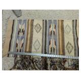 Set of 2 Southwestern Style Woven Tapestries with Geometric Patterns