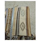 Set of 2 Southwestern Style Woven Tapestries with Geometric Patterns