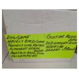 Vintage Toys and Games Lot with Guitar Music Box, Card Game, and More