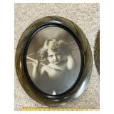 Pair of Antique Oval Framed Portrait Prints