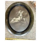 Pair of Antique Oval Framed Portrait Prints