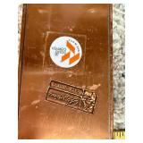 Hammered Solid Copper Match Holder with Embossed Pinecone Design