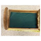 Vintage Wooden Box Cradle with Baby Sterling Brand Sardines Print