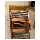 Set of 3 Vintage Metal Candle Molds with 6 Tubes Each