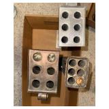 Set of 3 Vintage Metal Candle Molds with 6 Tubes Each