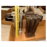 Set of 3 Vintage Metal Candle Molds with 6 Tubes Each