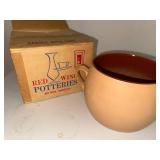 Red Wing Potteries Large Stoneware Handled Bowl with Original Box