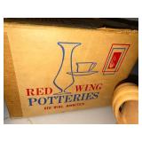 Red Wing Potteries Large Stoneware Handled Bowl with Original Box