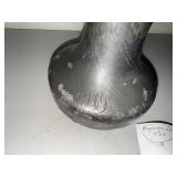 Kayserzinn 4146 Art Nouveau Pewter Vase with Floral Relief