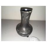 Kayserzinn 4146 Art Nouveau Pewter Vase with Floral Relief