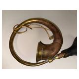 Vintage Brass Bulb Horn with Rubber Squeeze Bulb