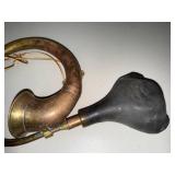 Vintage Brass Bulb Horn with Rubber Squeeze Bulb