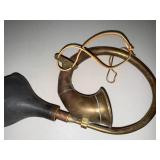 Vintage Brass Bulb Horn with Rubber Squeeze Bulb