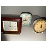 Set of 3 Vintage Westclox and Seth Thomas Alarm Clocks