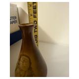 Vintage Handcrafted Vase with Native American Portrait Etching