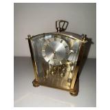 Vintage Brass Anniversary Glass Dome Mantel Clock